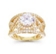 14k Yellow Gold Over Sterling Silver with White CZ